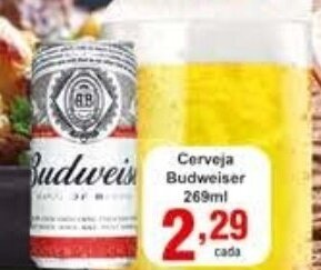 Rossi Supermercado Cerveja Budweiser 269ml oferta