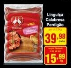 Rossi Supermercado Linguica calabresa Perdigao 1kg oferta