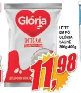 Vianense Supermercados Leite em po Gloria sache 300g/400g oferta