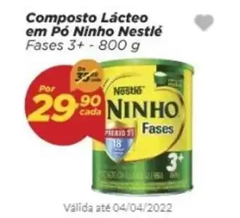 Dia Composto Lacteo em Po Ninho Nestle 800g oferta