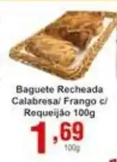 Rossi Supermercado Baguete Recheada Calabresa/ Frango c/ Requeijao 100g oferta
