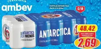 Vianense Supermercados Cerveja Antarctica pack c/18 350ml oferta
