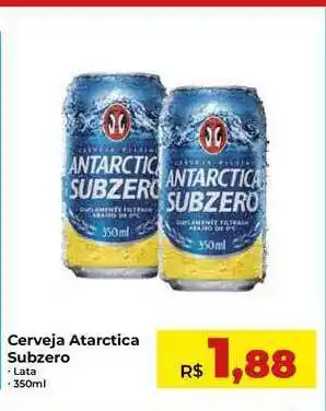 Rebouças Supermercados Cerveja Antarctica Subzero Lata 350ml oferta