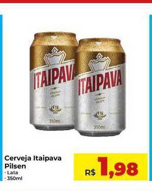 Rebouças Supermercados Cerveja Itaipava Pilsen Lata 350ml oferta