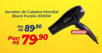 Atakarejo Secador de Cabelos mondial Black Purple 2000w oferta