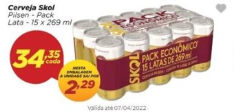 Dia Cerveja Skol 15x269ml oferta