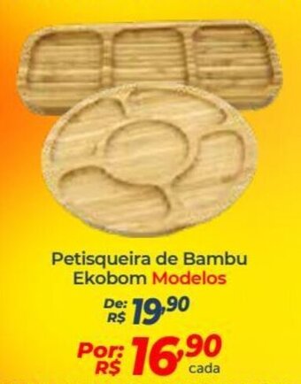 Petisqueira de Bambu Ekobom Modelos