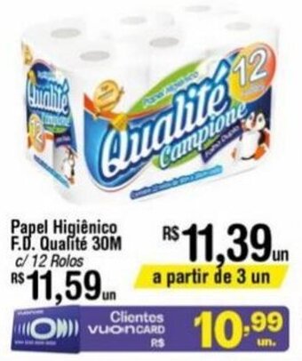 Fort Atacadista Papel Higienico F.D Qualite 30m oferta