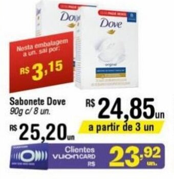 Fort Atacadista Sabonete Dove 90g c/8 un. oferta
