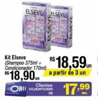 Fort Atacadista Kit Elseve Shampoo 375ml + Condicionador 170ml oferta