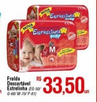 Fralda Descartavel Estrelinha