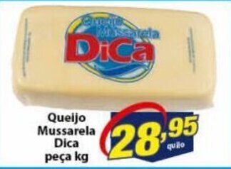 Vencedor Atacadista Queijo mussarela Dica peca 1kg oferta