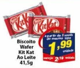 Biscoito Wafer Kit Kat ao leite  41.5g