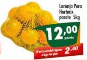 Vencedor Atacadista Laranja pera Hortmix pacote 5kg oferta