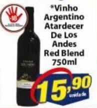 Vencedor Atacadista Vinho Argentino Atardecer de Los Andes Red Blend 750ml oferta