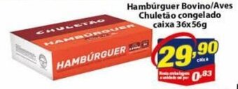 Vencedor Atacadista Hamburguer Bovino/ aves Chuletao cong. 36x56g oferta