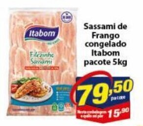 Vencedor Atacadista Sassami de Frango Congelado Itabom pacote 5kg oferta