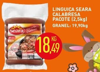 Calvo Atacadista Linguica Seara Calabresa pacote 2.5kg oferta