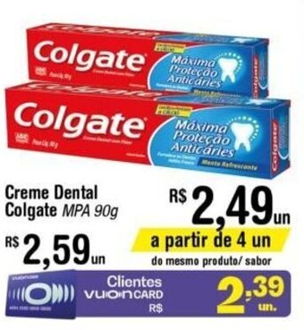 Fort Atacadista Creme Dental Colgate MPA 90g oferta