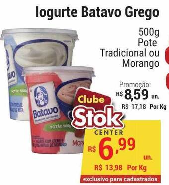 Stok Center Iogurte Batavo Grego oferta