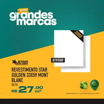 Revestimento Star Golden 33x59 Mont Blanc