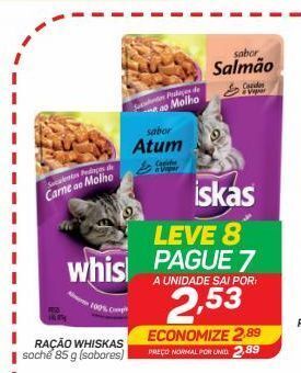 GBarbosa Ração whiskas sachê 85 g (sabores oferta