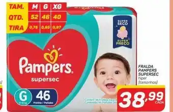 Fraldas pampers supersec