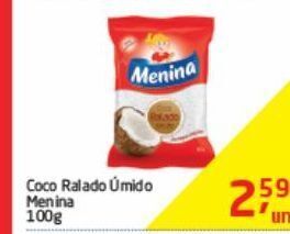 Tenda Atacado Coco ralado umido menina 100g oferta
