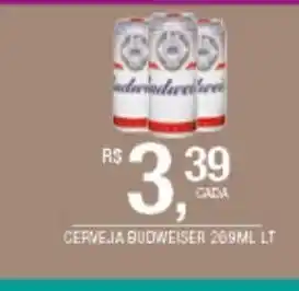 DB Supermercados Cerveja budweiser 269 ml oferta