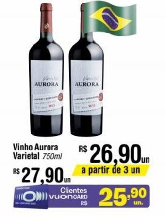 Fort Atacadista Vinho Aurora Varietal 750ml oferta