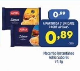 Arena Atacado Macarrao Instantaneo Adria Sabores 74.3g oferta