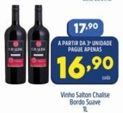 Arena Atacado Vinho Salton Chalise Bordon Suave 1L oferta