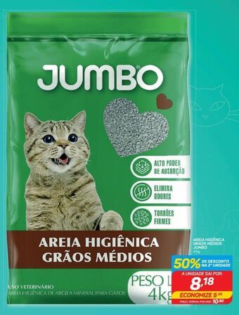 GBarbosa Areia higiênica grãos médios jumbo 4kg oferta