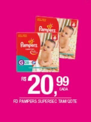 DB Supermercados Fraldas pampers supersec oferta
