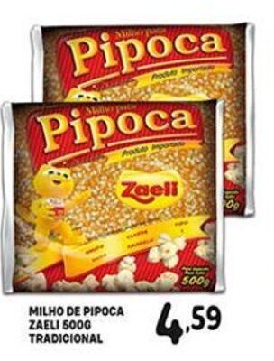 Bom Dia Milho de Pipoca Zaeli 500g Tradicional oferta