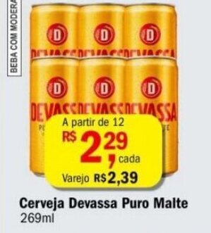 Ultrabox Cerveja Devassa Puro Malte 269ml oferta