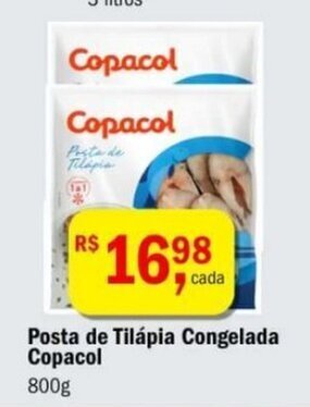 Ultrabox Posta de Tilapia Congelado Copacol 800g oferta