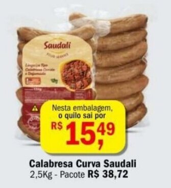 Ultrabox Calabresa Curva Saudali 2.5kg oferta