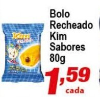 Ricoy Supermercados Bolo Recheado Kim Sabores 80g oferta