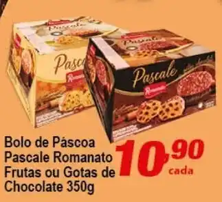 Bolo de Pascoa Pascale Romanato Frutas ou Gotas de Chocolate 350g