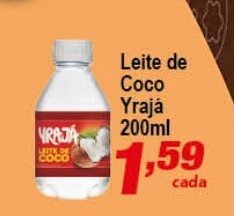 Ricoy Supermercados Leite de Coco Yraja 200ml oferta