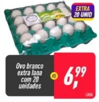 Frangolândia Ovo Branco extra lana com 20 unidades oferta