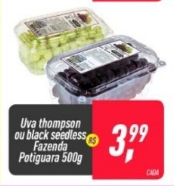 Frangolândia Uva Thompson ou Black seedless Fazenda Potiguara 500g oferta