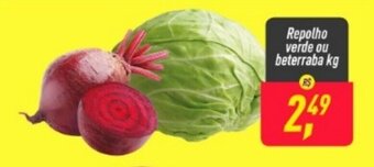 Frangolândia Repolho verde ou Beterraba 1kg oferta