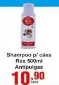 Rossi Supermercado Shampoo p/ Caes Rex 500ml Antipulgas oferta
