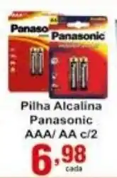 Rossi Supermercado Pilha alcalina Panasonic AAA/ AA c/2 oferta