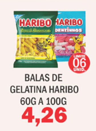 Supermercados Mendonça Balas de Gelatina Haribo 60g a 100g oferta