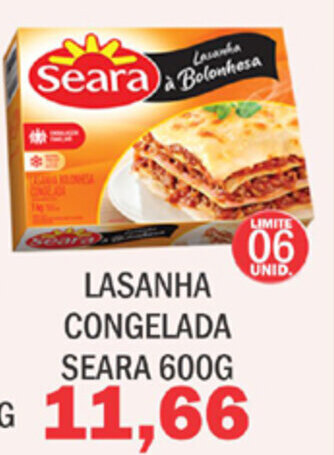 Supermercados Mendonça Lasanha congelada Seara 600g oferta