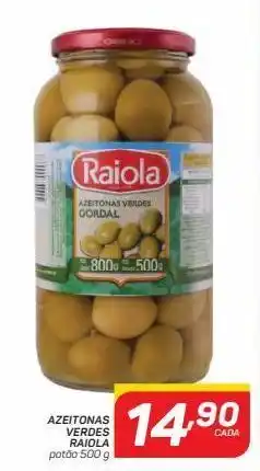 Azeitonas verde raiola 500g