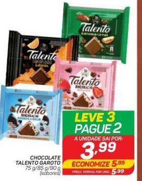 GBarbosa Chocolate talento garoto oferta